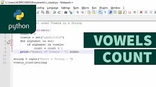 Count Vowels in a given String | Python