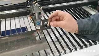 Acctek co2 laser machine cutting metal with oxygen