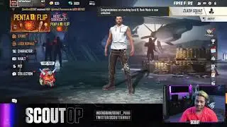 SCOUT PLAYING FREE FIRE FIRST TIME .
