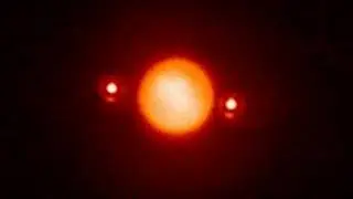 Titan occults a binary star