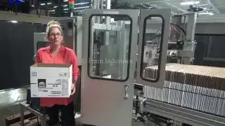 Wexxar Automatic Case Erector Bottom Hot Melt Glue Sealer Demonstration