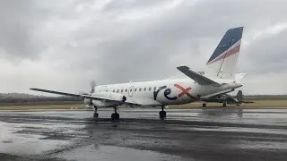 Rex Arrival , Taxi And Jet Spray Departure On Runway 04.