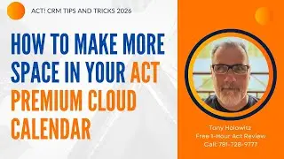 How to Make More Space in Your Act Premium Cloud Calendar