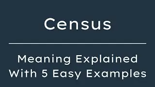 What Does Census Mean? Census Meaning in English With 5 Example Sentences