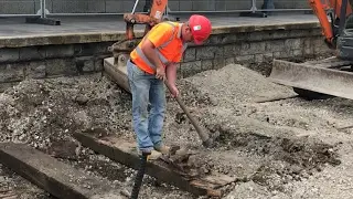 Folkestone harbour Railway station . 2017 restoration as now started this is a end of May update