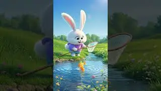 rabbit catching fish🐇 #shorts #viralvideo #cute #foryou
