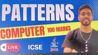 Patterns in Java Computer Class 10 ICSE Crash course java 10 #icse2024