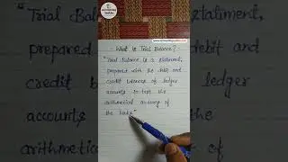 Trial Balance In Accounting | Definition Of Trial Balance | #shorts | #accountingseekho