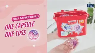 Breeze 3in1 Power Laundry Capsules - Fresh & clean laundry in 1 toss