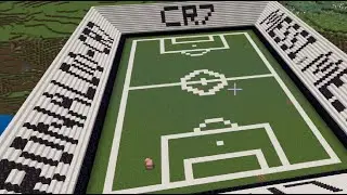 Minecraft, building a Football/Soccer Messi - Ronaldo Stadium :D