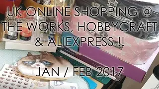 &pound; UK Craft & Planner Online Haul at The Works, Hobbycraft and AliExpress Jan/Feb 2017 &pound;