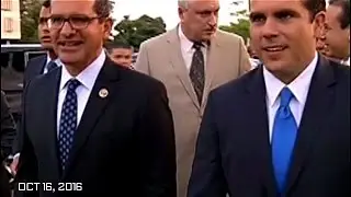 Llegada de Ricardo Rossell&oacute; y Pedro Pierluisi #UnidadPNP