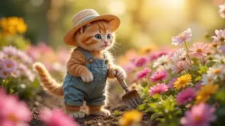 🌸 Adorable Tiny Cat's Beautiful Flower Garden! 😻💐 | Fluffy Animal Adventures (AI-Generated Story)
