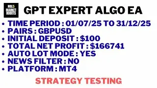 GPT Expert Algo EA MT5 Forex Expert Advisor Stratagy Testing | mql5 market robots