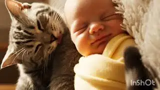 &ldquo;Loyal  Cat Brings Her Kitten to Sleep Beside the Baby &mdash; Pure Love ❤️ #cat&rdquo;