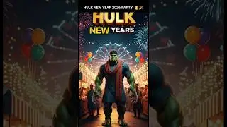 HULK New Year Party 🎉💚 | Full Masti & Dance Green Hulk New Year Celebration 🔥#hulk #viral #shorts