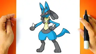 Como DESENHAR o LUCARIO - Cómo DIBUJAR a LUCARIO - Pokemon Drawing Tutorial