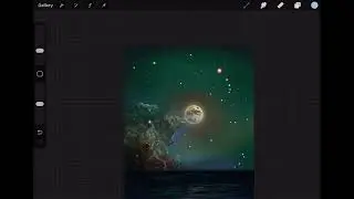 Drawing |Foundation 2 ft whale, galaxy, moon