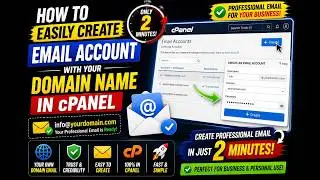 How to easily create an email account with domain name or website name in cPanel only in 2 minutes