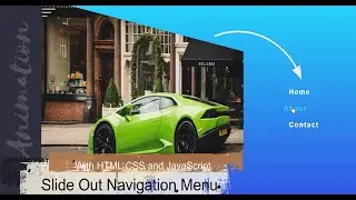 Slide Out Navigation HTML CSS & JavaScript | Sidebar Menu using JavaScript Project 2023