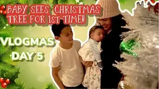 VLOGMAS DAY 5 | BABY SEES TREE FOR THE 1ST TIME!