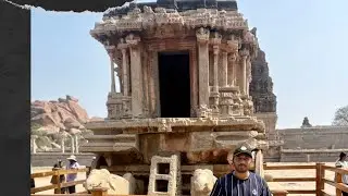 Visited heritage site stone chariot @hampi Vijaya vittala temple and tungabadra river coracle ride 