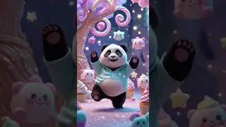 Pandoo's Dreamy Adventures: Dancing in the Candy Forest 🍭🌙🐼