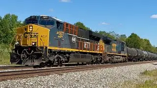 CSX M369 w/ 1877 C&EI Heritage at Ravenna, Ohio 