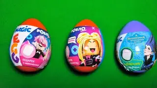 Unpacking KinderSurprise chocolate ASMR Most Popular Candies Lots of Colorful Rainbow Lollipop Candy