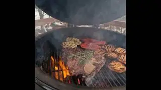 winter grilling with Mustang Kamado!