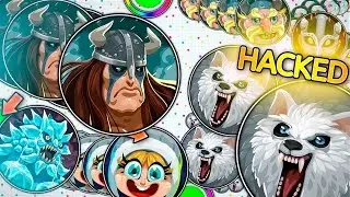 MEGA HACKED DOUBLESPLIT !!? EXTREME TRIPLE POPSPLIT !!! - Agar.io