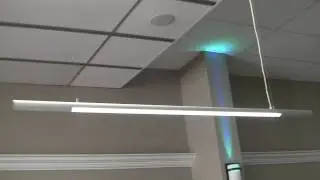 Slim LED Hanging Pendant Lights for Office or Garage- Video by Advanced Automotive Concepts