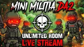 MINI MILITIA LIVE: UNLIMITED CUSTOM ROOMS! 💥 JOIN NOW ☠️ NO MERCY! #minimilitia 