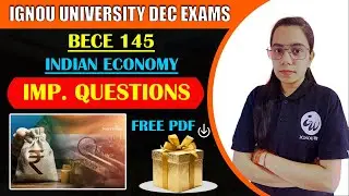BECE 145 || INDIAN ECONOMY  - HIMDI MEDIUM  || IMPORTANT QUESTIONS | IGNOU WALAY