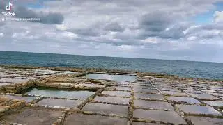 Gozitan Salt Pans on a cloudy canvas, painted by nature🌊🎨