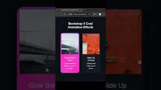 Bootstrap 5 Card Hover Effects Part 2  Glow Border & Overlay!