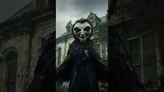 The Black Owl Ghost #horror #shorts  #midjourney #creepy #ghost #animation #scary #ai