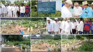 TODAY CPI SENIOR LEADER EX MP SYED AZEEZ PASHA   VISITED AMBERPET GRAVE YARD AS THERE IS NO SPACE FO