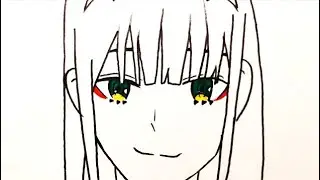 Drawing Zero Two - Darling in the Franxx | Realistic Anime Girl