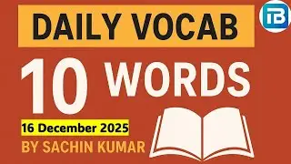 The Hindu Editorial Vocabulary | 16 December 2025 | Daily English | Sachin Sir