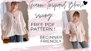 How to Sew a Gianni-Inspired Puff Sleeve Top | Free PDF Pattern | Beginner Friendly !