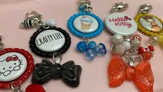 Beaded bottle cap dangles using Bona&rsquo;s flair buttons ❤️
