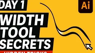 Day 1: Width Tool Secrets in Adobe Illustrator | Hidden Tricks Urdu Tutorial