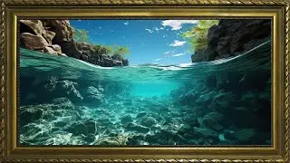Elegant Gold Framed Landscapes | Vintage Underwater Paintings | Beautiful TV Art 4K