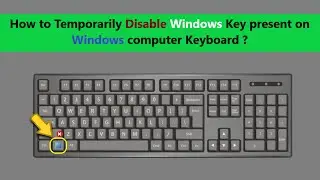 Как временно отключить клавишу Windows на клавиатуре компьютера Windows?