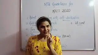 NTA Guidelines for NEET 2020