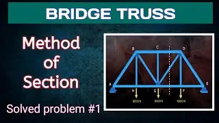 Truss analysis by Method of Section | Solved Problem #1 | Engineering Mechanics