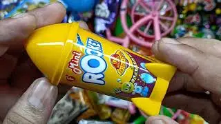 Small rocket with gifts and candies, some interesting candies