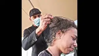 Alex Pereira gets emotional shaving a cancer patient..