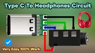 😯 how to make type c earphones at home । type c earphones circuit । type c headphone jack make #new